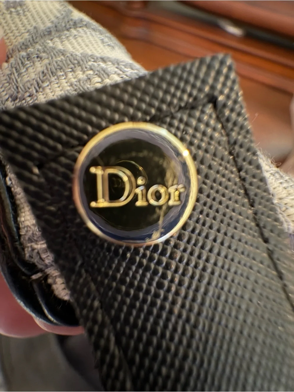 Dior Light Blue and White Monogram Logo Cap